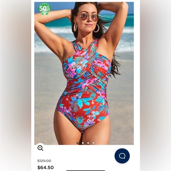 SWIMSUITS FOR ALL ONE PIECE SZ 16 EUC - Picture 6 of 7